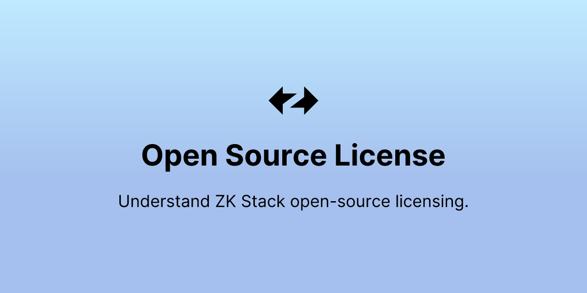 Open Source License - ZKsync Docs