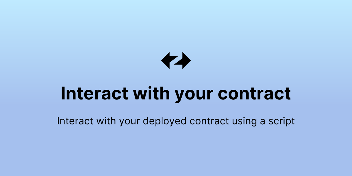 Interact with your contract - ZKsync Docs