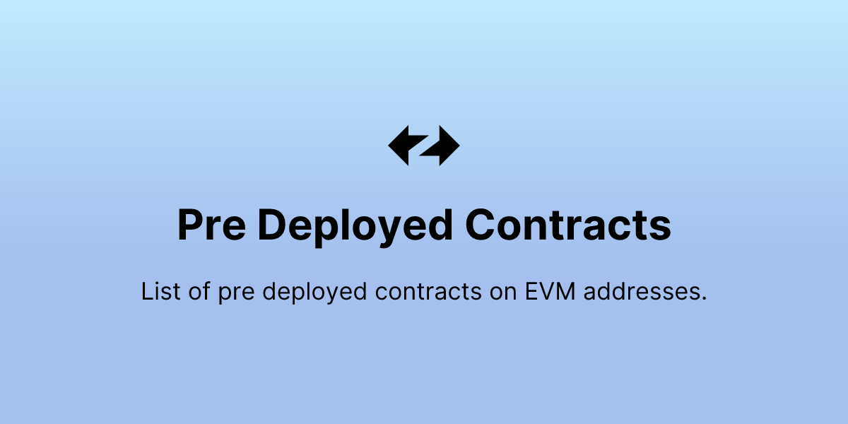 Pre Deployed Contracts - ZKsync Docs