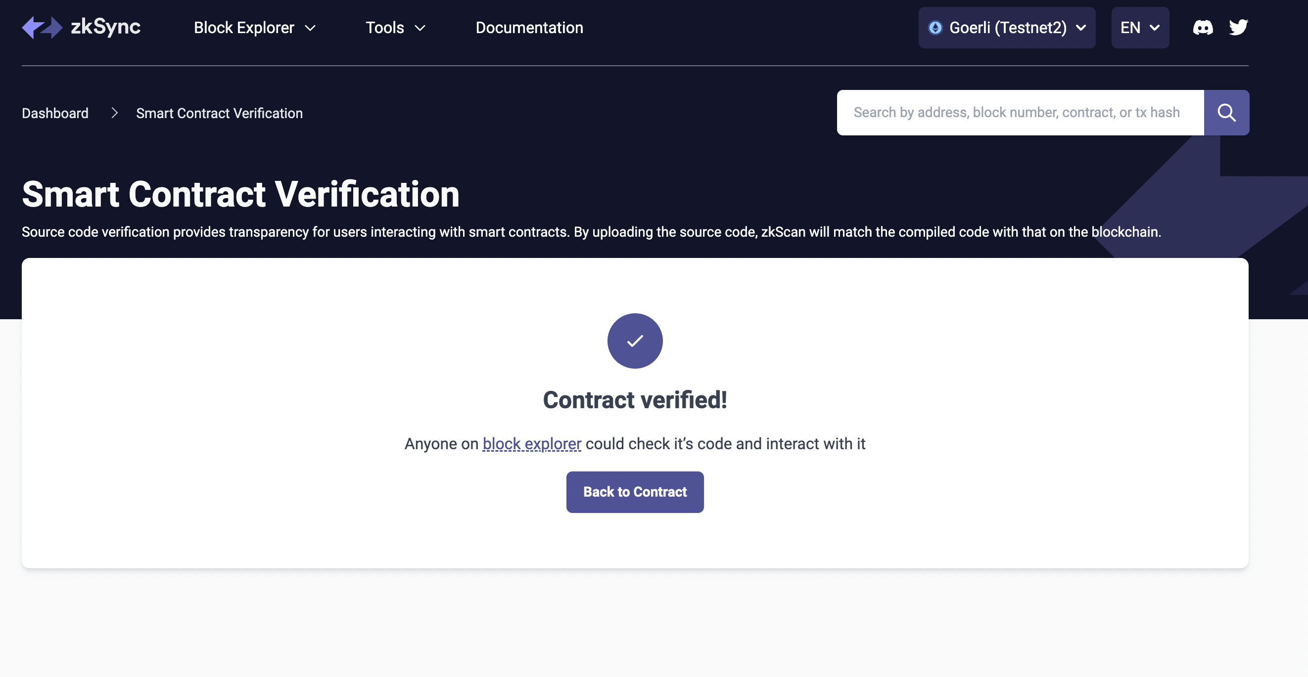 Smart Contract Verified!